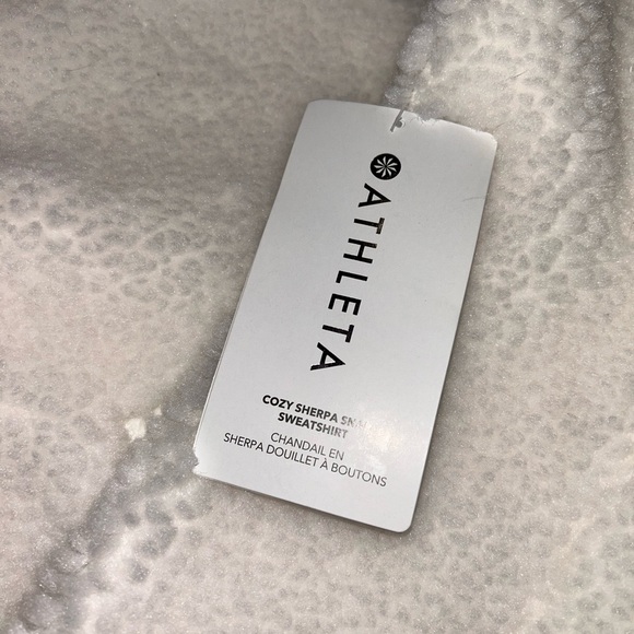 Athleta Cozy Sherpa Snap Sweatshirt - Picture 7 of 9